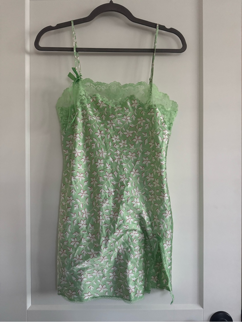 Lace-Trim Floral Slip Dress vintage Victoria secrets